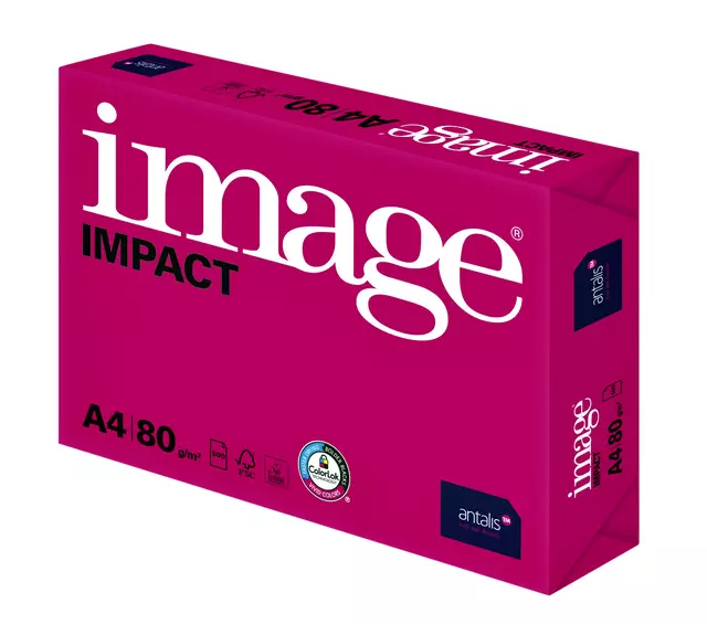 Een Kopieerpapier Image Impact A4 80gr wit 500vel koop je bij Totaal Kantoor Goeree
