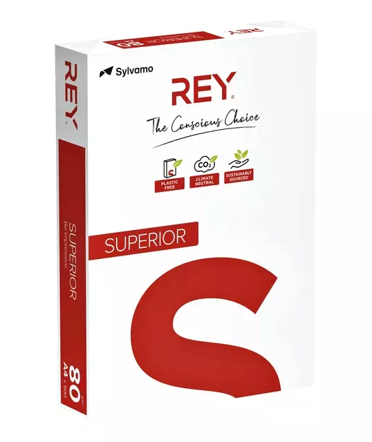 Een Kopieerpapier Rey Superior A4 80gr wit 500vel koop je bij EconOffice