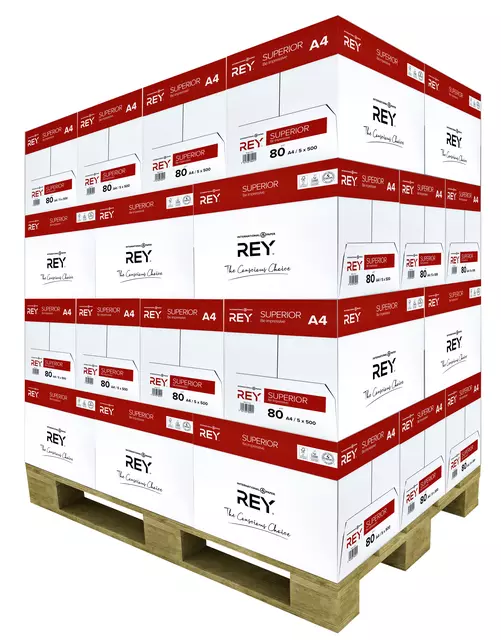 Een Kopieerpapier Rey Superior A4 80gr wit 500vel koop je bij Van Leeuwen Boeken- en kantoorartikelen