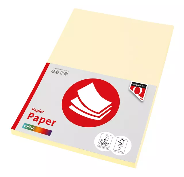 Een Kopieerpapier Quantore Colour A4 120gr ivoor 100 vel koop je bij MegaOffice