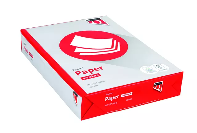 Een Kopieerpapier Quantore Premium A4 80gr wit 500vel koop je bij Goedkope Kantoorbenodigdheden
