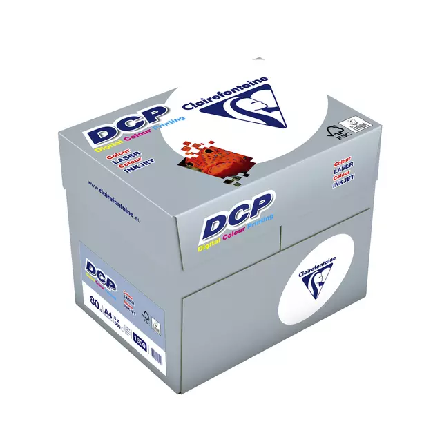 Een Laserpapier Clairefontaine DCP A4 80gr wit 500vel koop je bij MV Kantoortechniek B.V.