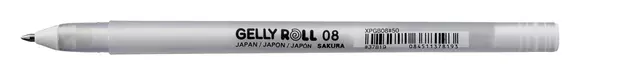 Een Gelschrijver Sakura Gelly Roll 08 medium 0.4mm wit koop je bij Van Hoye Kantoor BV