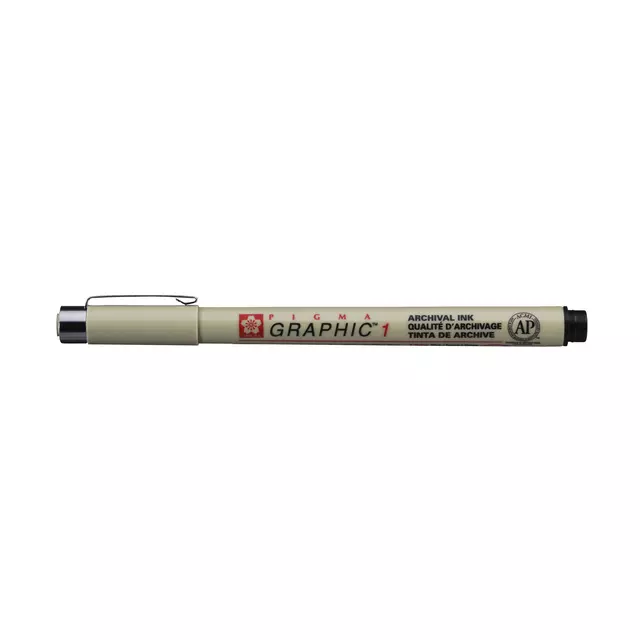 Een Fineliner Sakura Pigma Graphic 1.0 mm zwart koop je bij QuickOffice BV