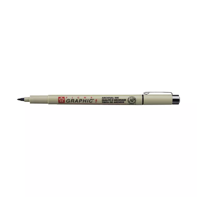 Een Fineliner Sakura Pigma Graphic 1.0 mm zwart koop je bij KantoorProfi België BV