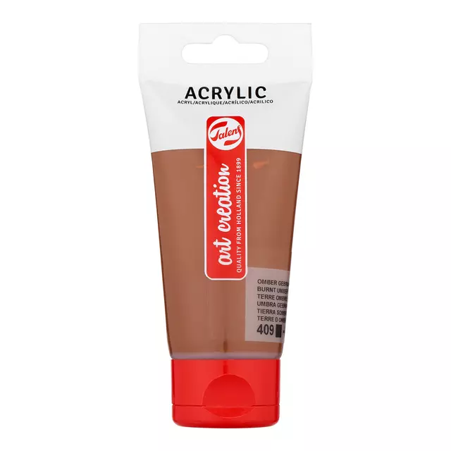 Buy your Acrylic paint Talens Art Creation 409 burnt umber tube of 75ml at QuickOffice BV