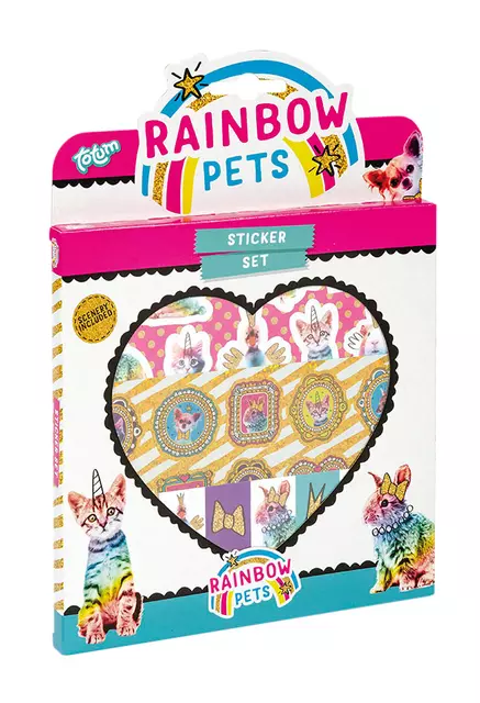 Een Stickerset Totum Rainbow Pets koop je bij Van Leeuwen Boeken- en kantoorartikelen