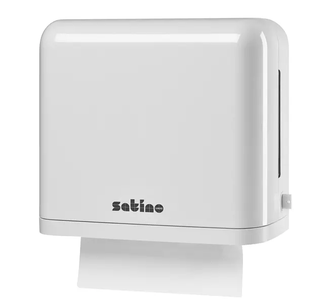 Een Handdoekdispenser Satino PT3 klein wit 331020 koop je bij Goedkope Kantoorbenodigdheden