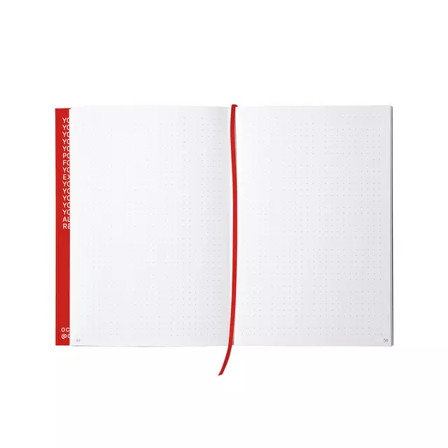 Buy your Notebook Octàgon DUNNO A5 135x200mm dots red at QuickOffice BV