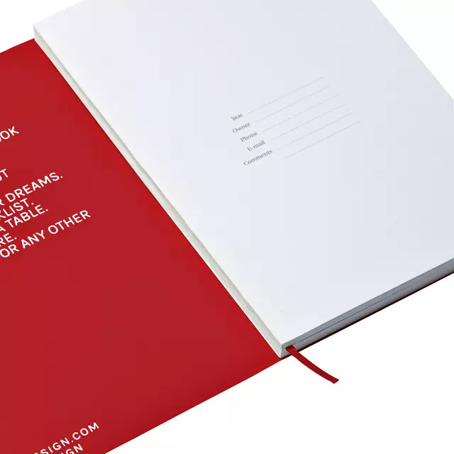 Buy your Notebook Octàgon DUNNO A5 135x200mm dots red at QuickOffice BV