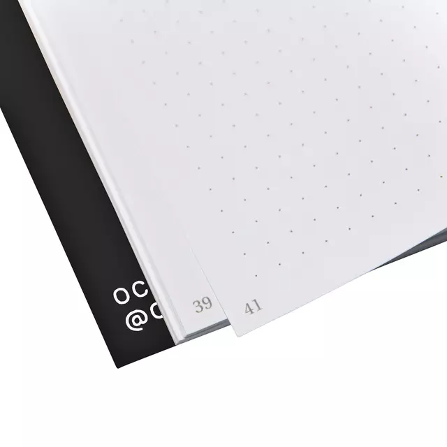 Een Notitieboek Octàgon Hurt A5 135x200mm dots zwart koop je bij EconOffice