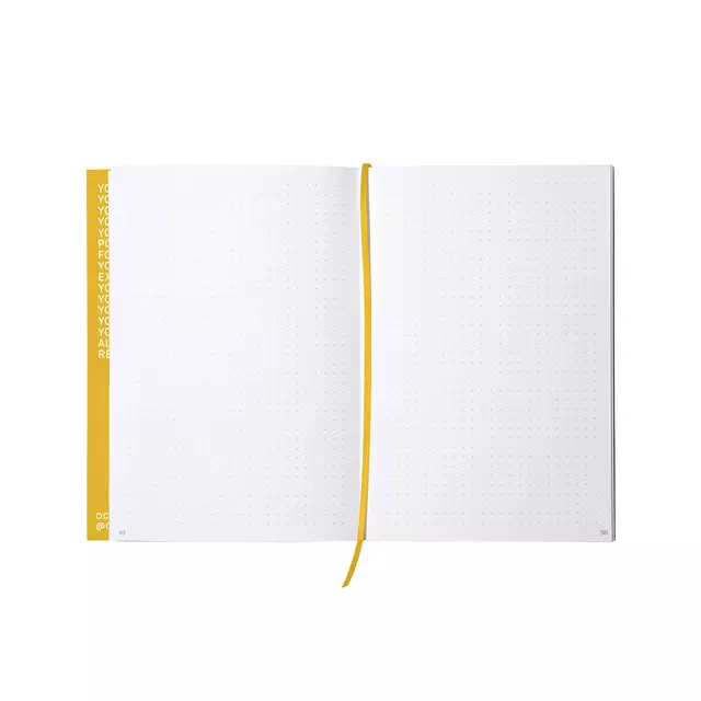 Een Carnet de notes Octàgon FUN A5 135x200mm Dots jaune koop je bij Van Hoye Kantoor BV