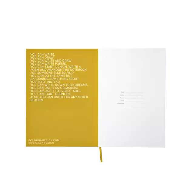 Een Notitieboek Octàgon FUN A5 135x200mm dots geel koop je bij Van Leeuwen Boeken- en kantoorartikelen
