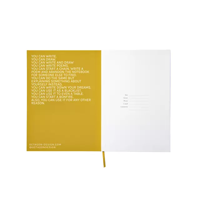 Buy your Notebook Octàgon FUN A5 135x200mm dots yellow at QuickOffice BV