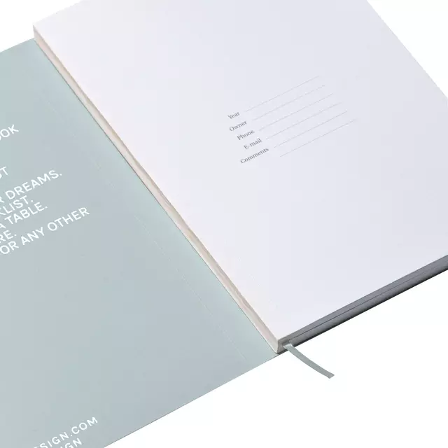Een Notitieboek Octàgon CALM A5 135x200mm dots lichtblauw koop je bij EconOffice