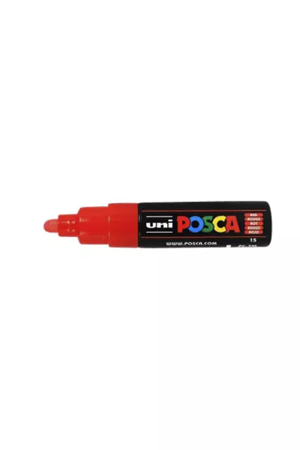 Een Verfstift Posca PC7M breed rood koop je bij EconOffice