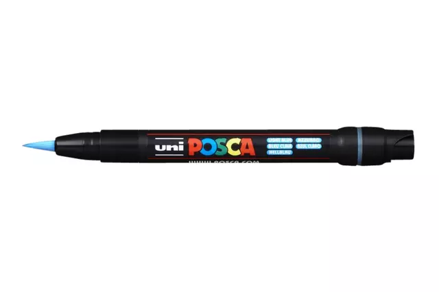 Een Brushverfstift Posca PCF350 1-10mm lichtblauw koop je bij QuickOffice BV