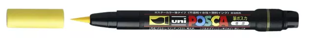 Een Brushverfstift Posca PCF350 1-10mm geel koop je bij QuickOffice BV
