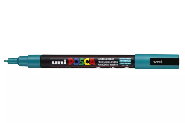 Verfstift Posca PC3M fijn smaragd groen