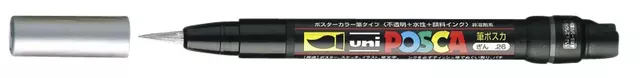 Een Brushverfstift Posca PCF350 1-10mm zilver koop je bij EconOffice