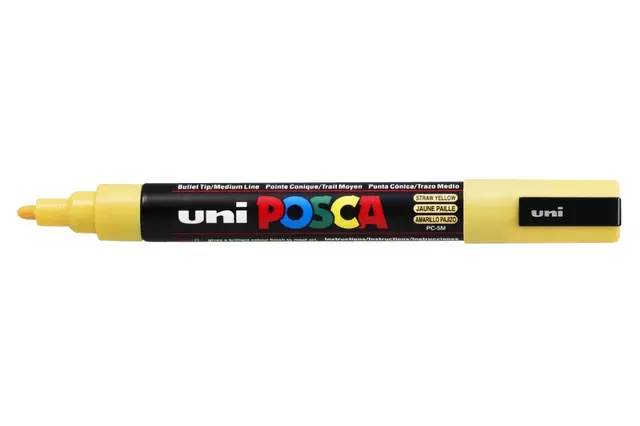 Een Verfstift Posca PC5M medium strogeel koop je bij Van Hoye Kantoor BV