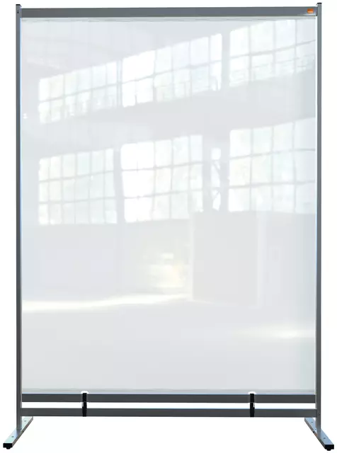 Een Vloerscheidingspaneel Nobo vrijstaand doorzichtig PVC 1480x2060mm koop je bij Van Leeuwen Boeken- en kantoorartikelen