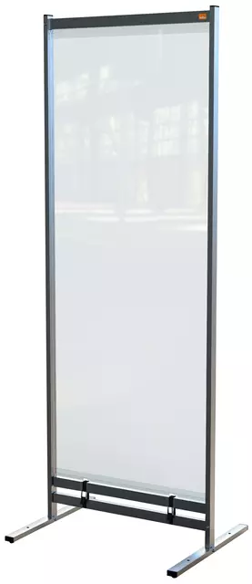 Een Vloerscheidingspaneel Nobo vrijstaand doorzichtig PVC 780x2060mm koop je bij KantoorProfi België BV