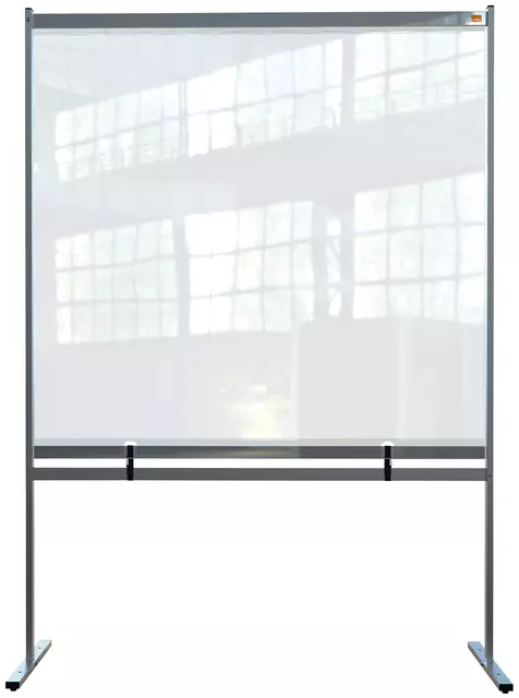 Een Scheidingswand Nobo vrijstaand doorzichtig PVC 1480x2060mm koop je bij Van Leeuwen Boeken- en kantoorartikelen