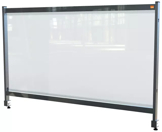 Een Bureauscherm Nobo doorzichtig PVC 1470x860mm koop je bij Van Leeuwen Boeken- en kantoorartikelen