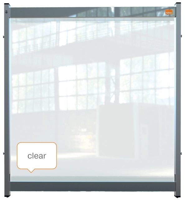 Een Bureauscherm Nobo modulair doorzichtig PVC 75x82cm koop je bij Alles voor uw kantoor
