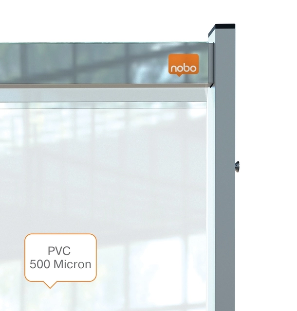 Een Bureauscherm Nobo modulair doorzichtig PVC 75x82cm koop je bij Alles voor uw kantoor