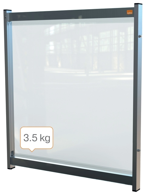 Een Bureauscherm Nobo modulair doorzichtig PVC 75x82cm koop je bij Alles voor uw kantoor