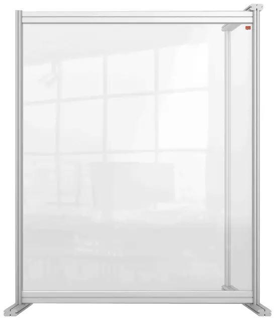 Een Bureauscherm uitbreidingspaneel Nobo Modulair transparant acryl 800x1000mm koop je bij Van Leeuwen Boeken- en kantoorartikelen