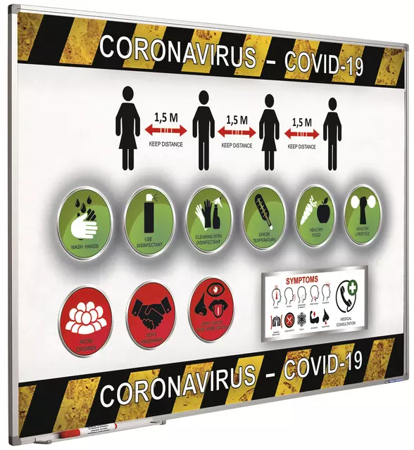 Een Preventiebord Corona maatregelen Nederlandstalig 60x90cm koop je bij L&N Partners voor Partners B.V.