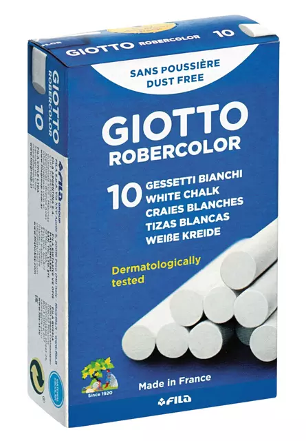 Een Schoolbordkrijt Giotto wit doos à 10 stuks koop je bij MV Kantoortechniek B.V.