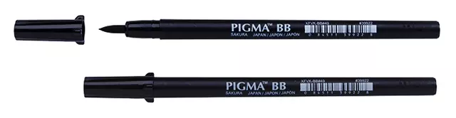 Een Brushpen Sakura Pigma breed zwart koop je bij EconOffice