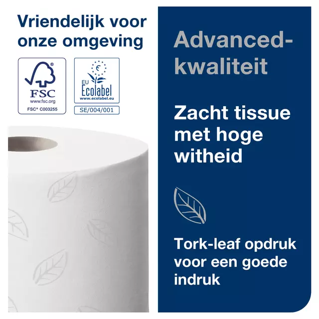 Een Toiletpapier Tork SmartOne® Mini T9 advanced 2-laags 620 vel wit 472193 koop je bij Totaal Kantoor Goeree