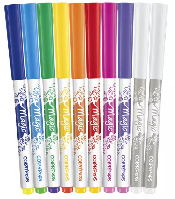 Een Viltstift Maped Color'Peps Magic set á 10 kleuren koop je bij KantoorProfi België BV