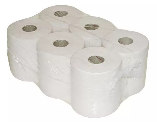 Een Toiletpapier Euro Products Q5 mini jumbo 2l 180m wit 240018 koop je bij MV Kantoortechniek B.V.