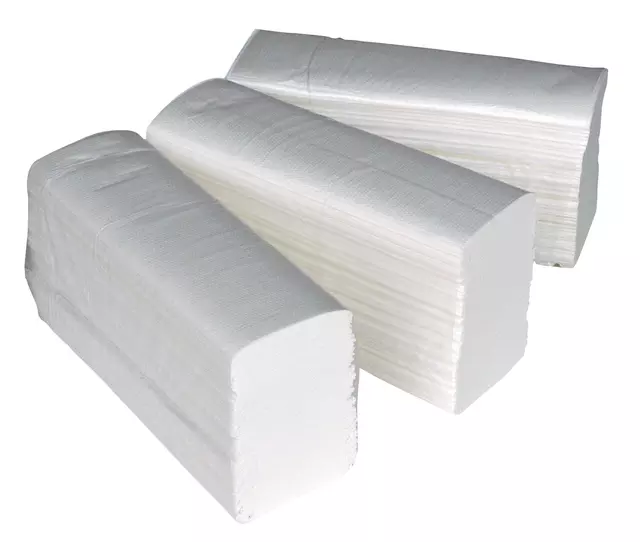 Een Handdoek Euro Products Q8 multifold 2l 240x206mm 25x150st wit 220024 koop je bij L&N Partners voor Partners B.V.