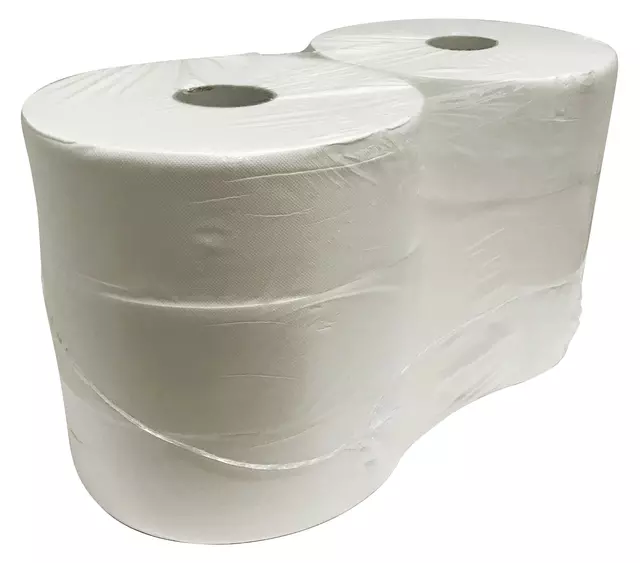 Een Toiletpapier Euro Products P4 maxi jumbo 2l 380m wit 240038 koop je bij Van Leeuwen Boeken- en kantoorartikelen