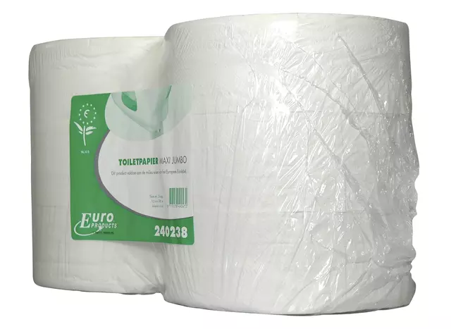 Een Toiletpapier Euro Products P4 maxi jumbo 2l recycled 380m wit 240238 koop je bij L&N Partners voor Partners B.V.