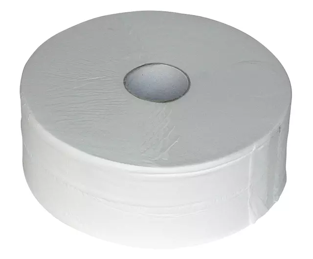 Een Toiletpapier Euro Products P4 maxi jumbo 2l recycled 380m wit 240238 koop je bij Van Hoye Kantoor BV