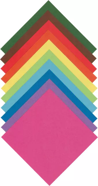 Origami papier Folia 70gr 20x20cm 100 vel assorti kleuren