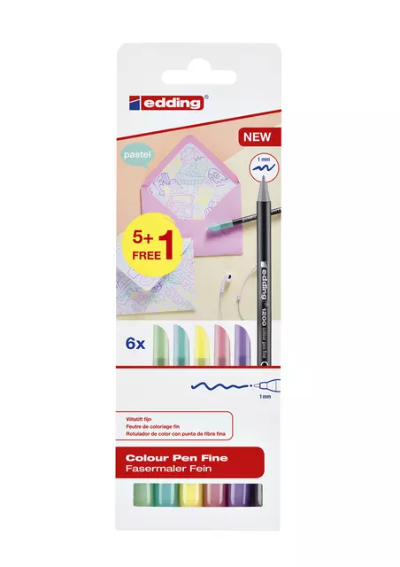 Een Fineliner edding 1200 fijn pastel assorti koop je bij Unimark Office B.V.