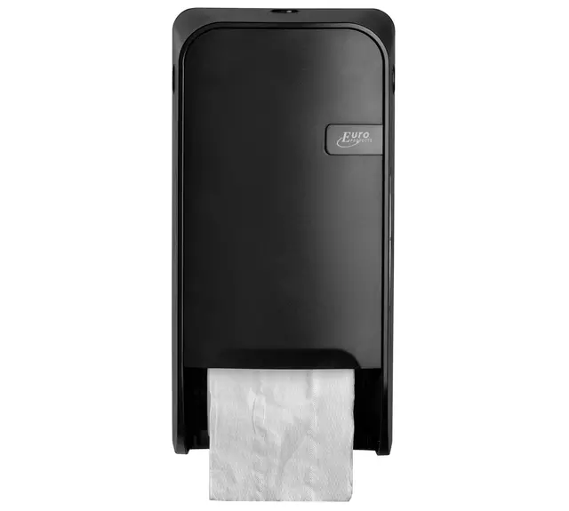 Een Toiletpapierdispenser QuartzLine Q1 doprol duo zwart 441051 koop je bij EconOffice
