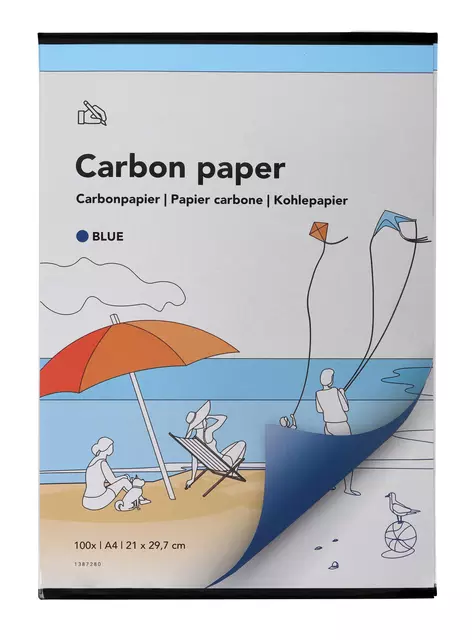 Een Carbonpapier Qbasic A4 21x29,7cm 100x blauw koop je bij Kantoorvakhandel van der Heijde