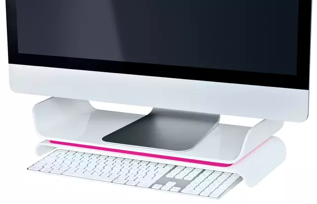 Een Monitorstandaard Leitz WOW Ergo verstelbaar roze koop je bij EconOffice