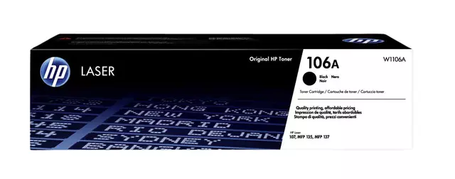Een Tonercartidge HP W1106A 106A zwart koop je bij Kantoorvakhandel van der Heijde