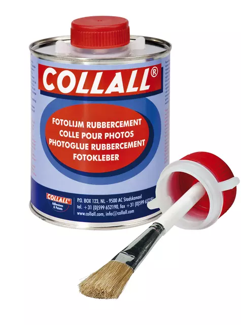 Een Rubbercement Collall 1000ml + kwast koop je bij MV Kantoortechniek B.V.